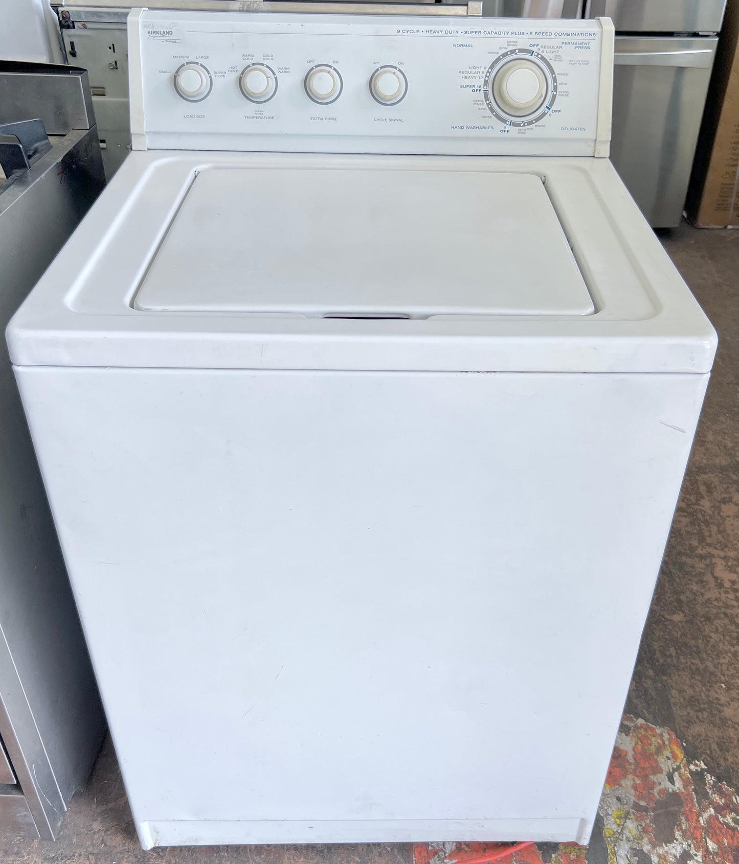 27 Inch Whirlpool Kirkland Top Load Heavy Duty Washer With Transmission and Agitator , Reliable , 444462, White