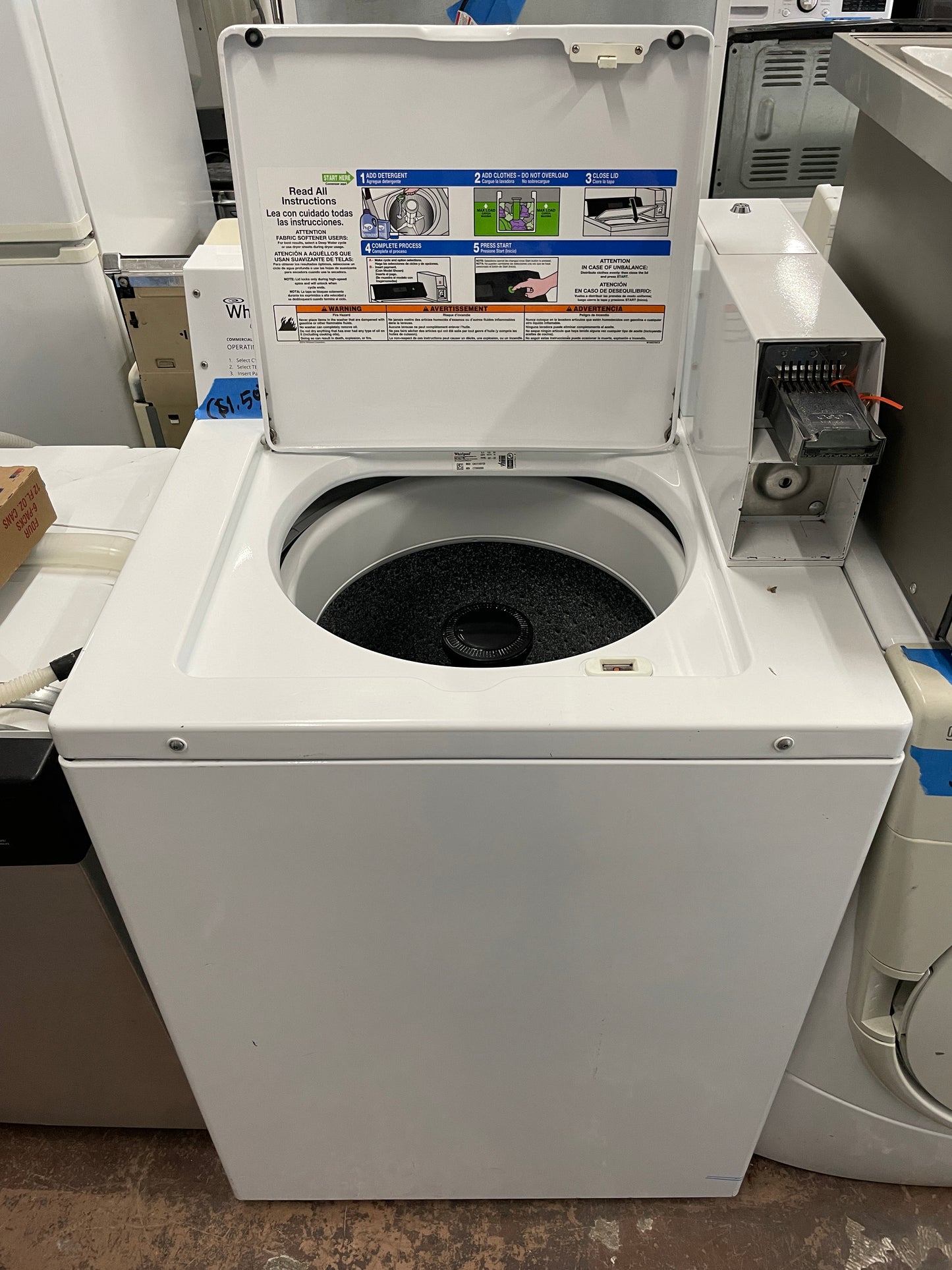 Whirlpool Commercial Top Load Washer in White, CAE2745FQ0, 999762
