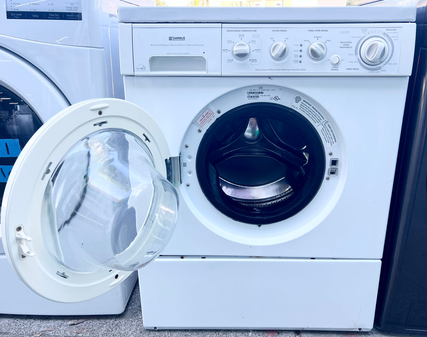 27 Inch Kenmore Front Load Washer Machine Stackable , 27 Inch Depth , 417.44042400 , White , 373724