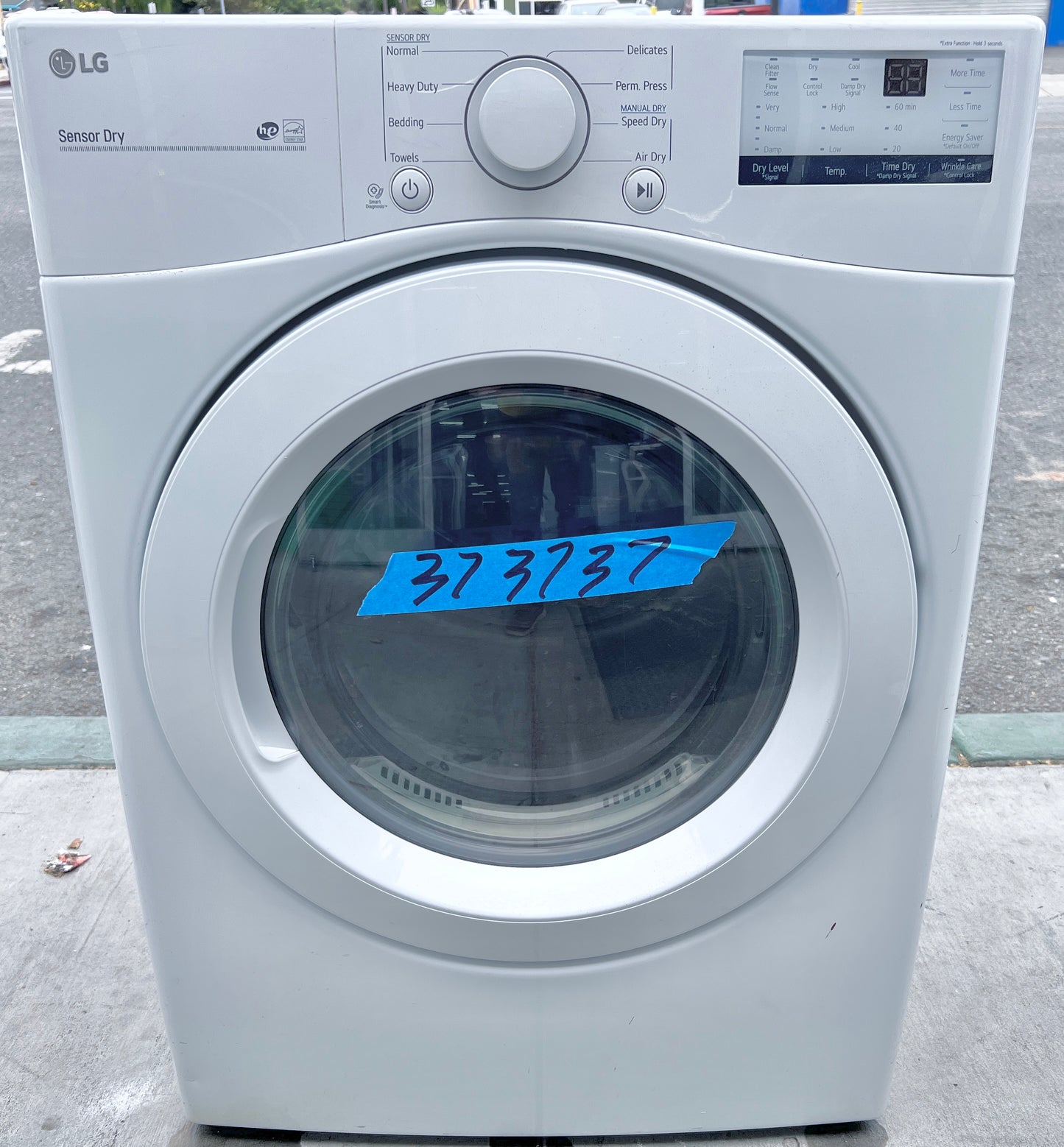 LG DLE3400W Front Load Electric Dryer Machine 7.4 Cu. Ft., Wrinkle Free, Energy Star Certified , New Open Box 27 Inch 373737