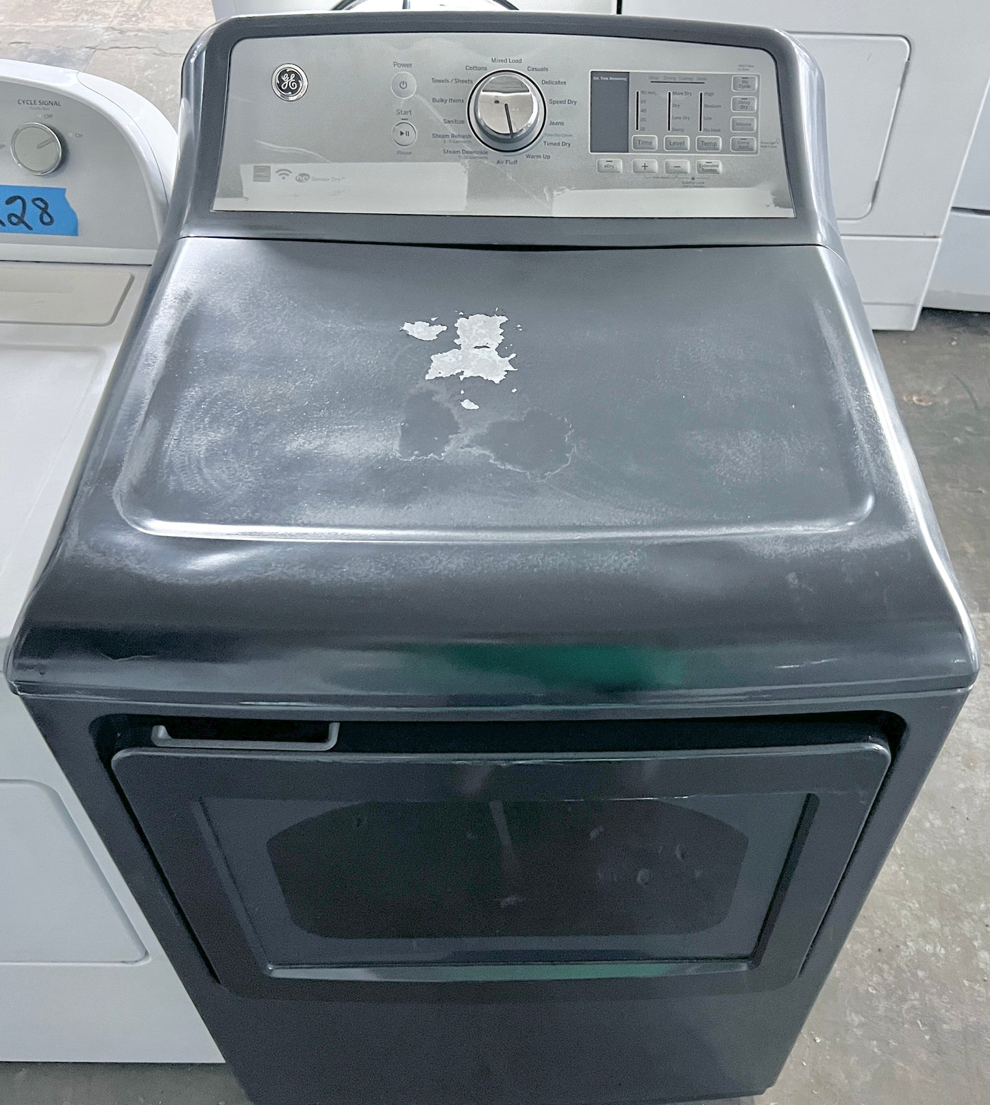 GE GTD75ECPLDG Smart Electric Dryer 7.4 cu. ft., HE Sensor Dry, Steam Select, ENERGY STAR, Diamond Gray 27 Inch 373746