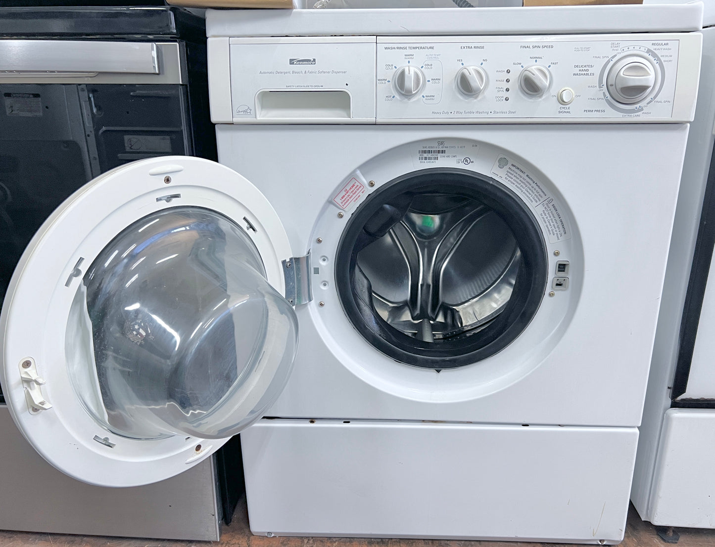 27 Inch Kenmore Front Load Washer Machine Stackable , 27 Inch Depth , 36 Inch Height , 417.44042400 , White , 373724