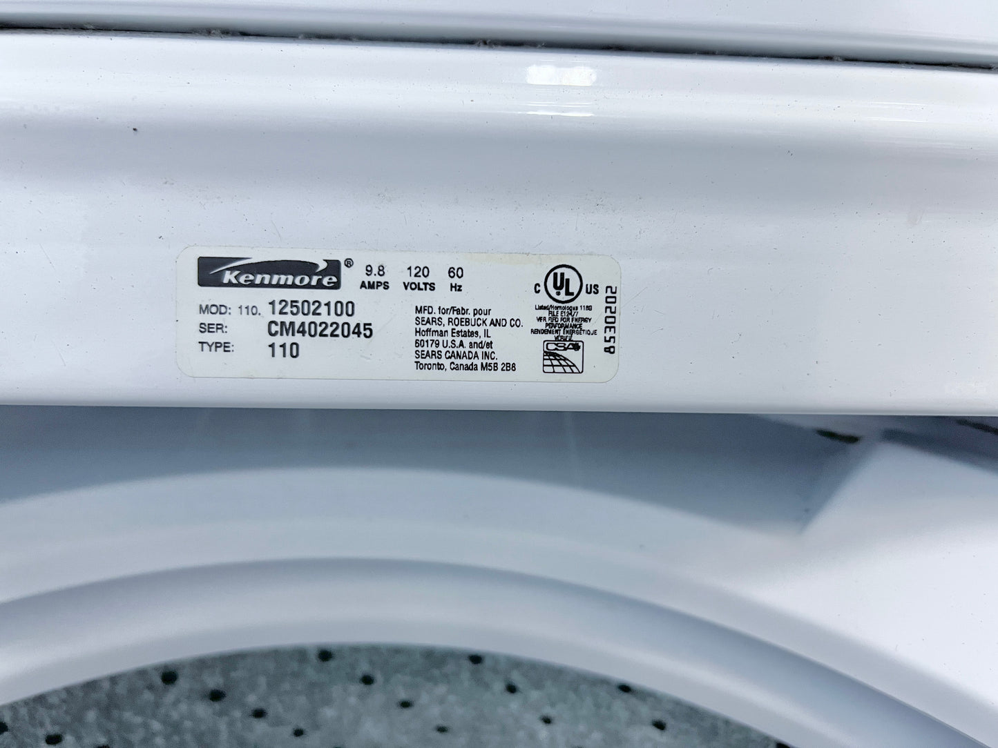 Kenmore Heavy Duty Top Load Washer with Transmission , 110.12502100 , White , 24 Inch 373739