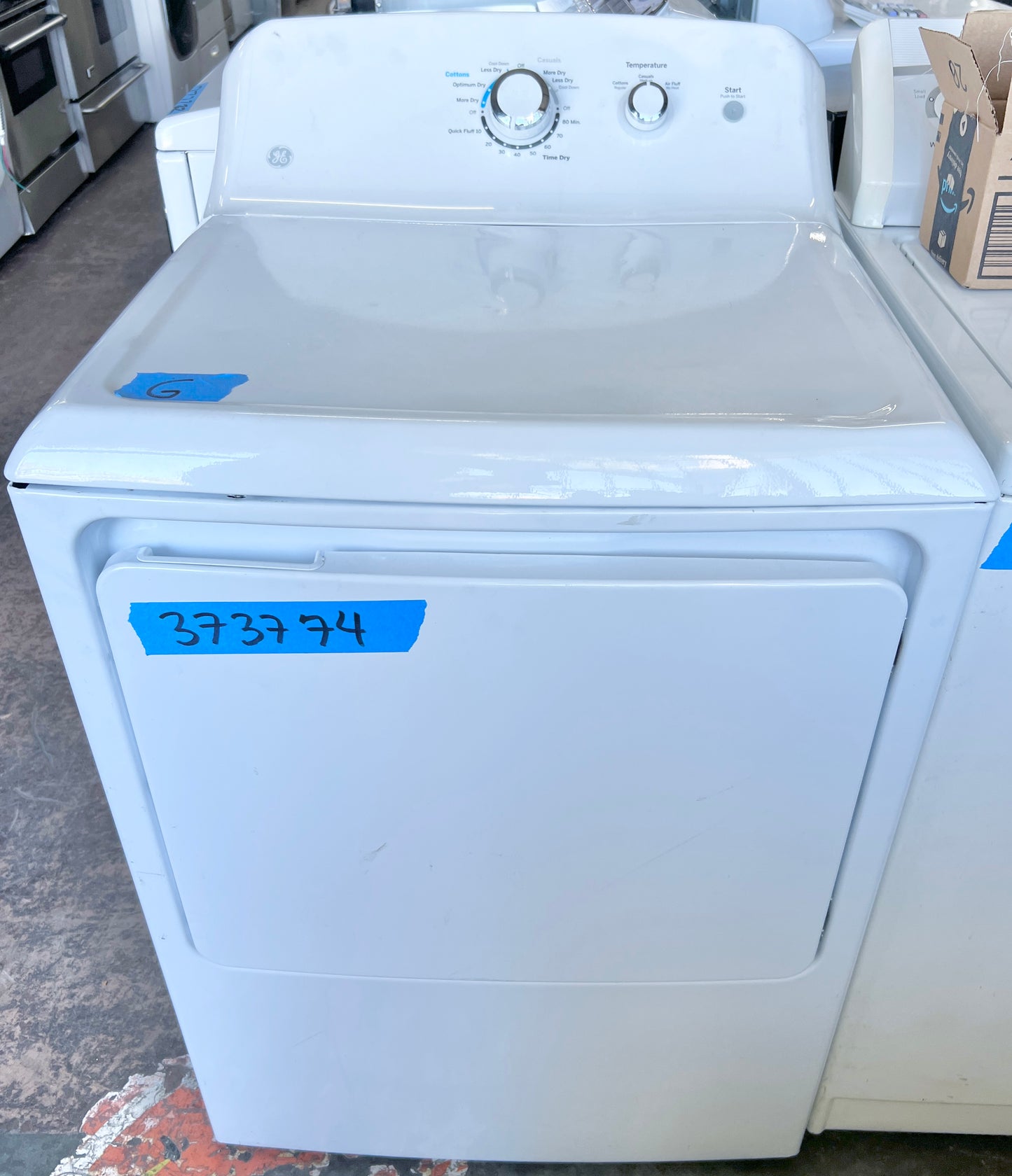 GE GTD33GASKWW Front Load Gas Dryer , Reversible Door, 27 Inch 373774
