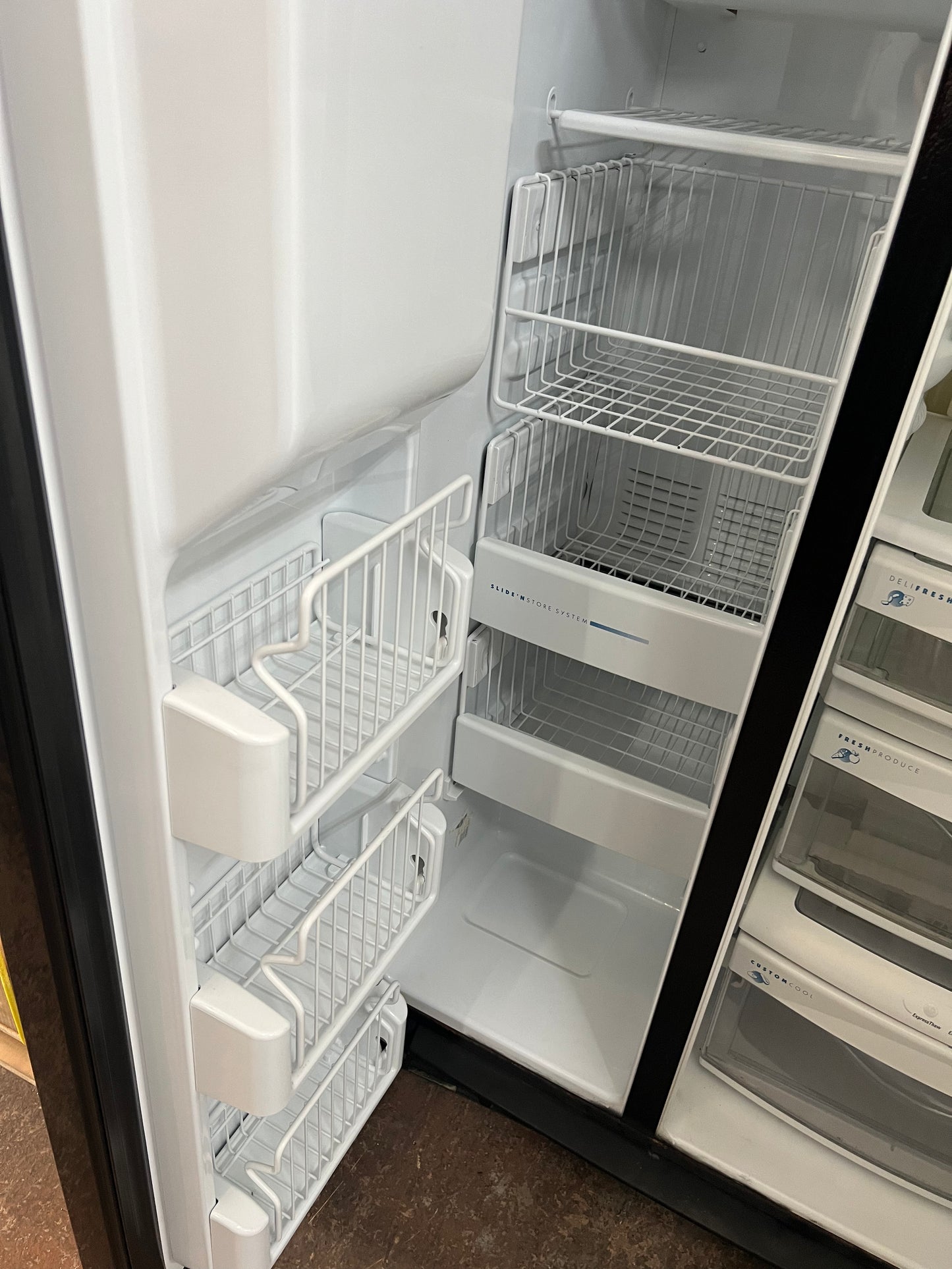 GE 36 Side By Side Counter Depth Refrigerator In Black, PCF23NGTA BB, 444323