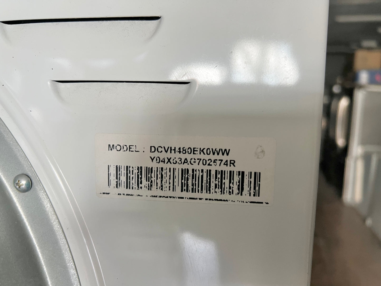 24 inch GE DCVH480EKWW Front Load Electric Dryer Machine, Sensor Dry, Dewrinkle Feature, NSF Certified, Anti-Bacterial Option, Speed Dry, 20 Dry Cycles, 5 Temperature Selections, Delay Start 4.0 cu. ft. , 444193
