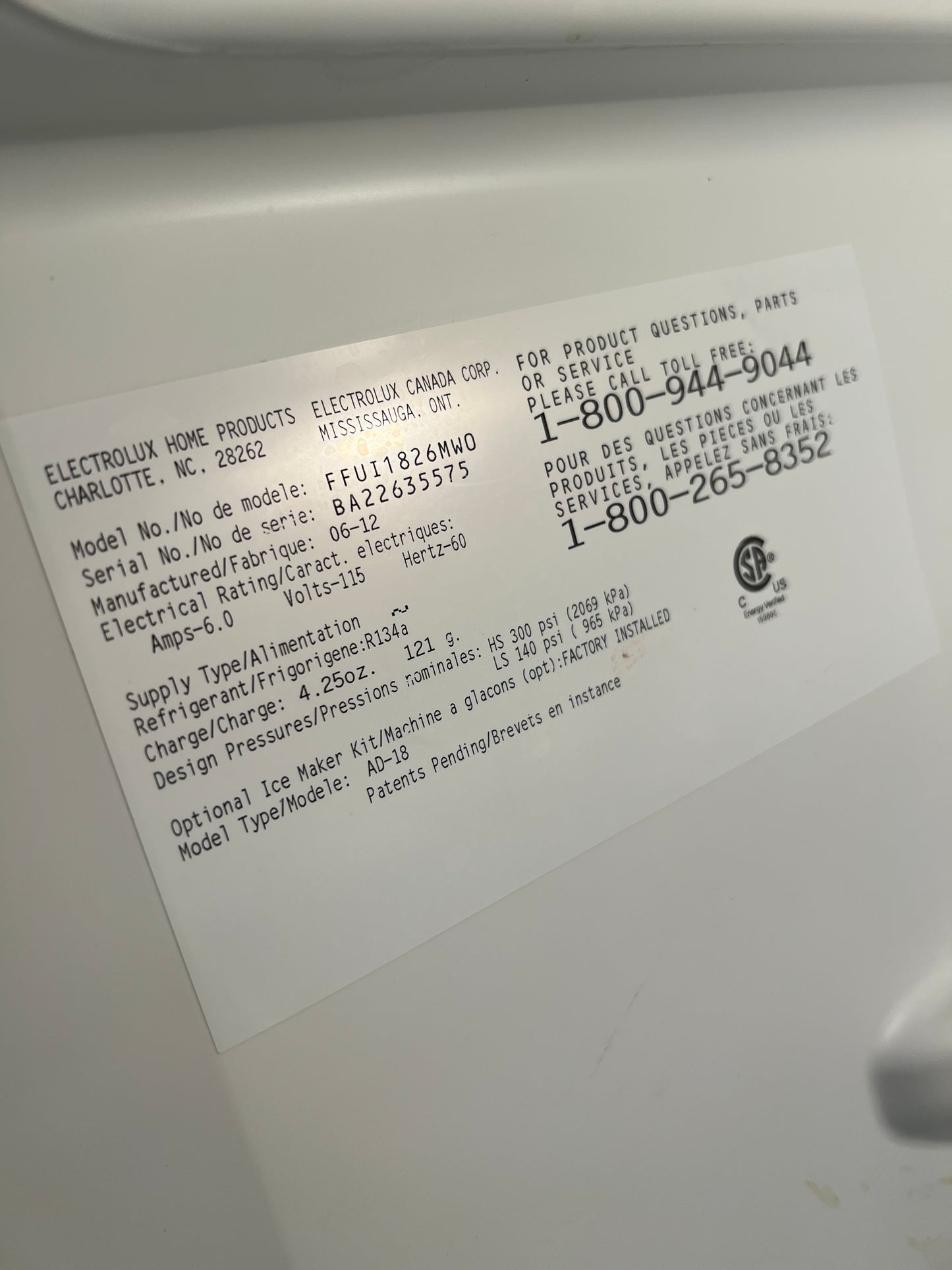 Frigidaire30 Inch 18 Cu.Ft Top Freezer Refrigerator In White, FFUI1826MW0, 444334