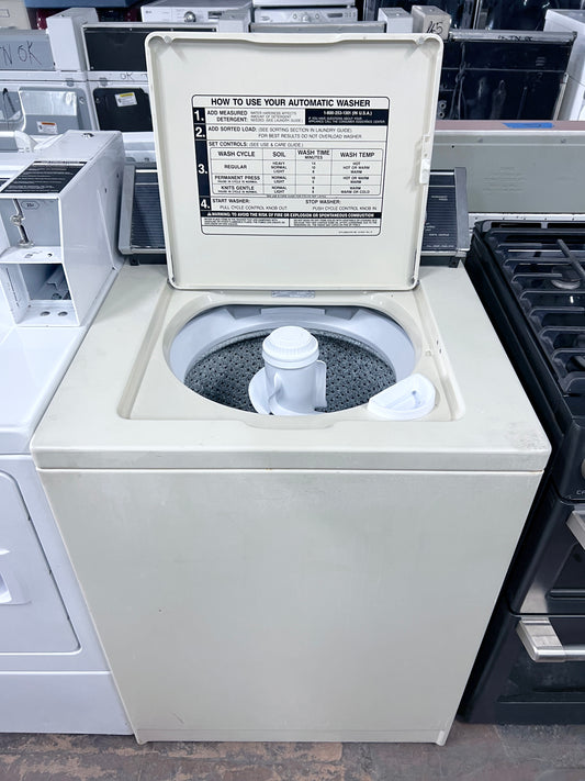 27 Inch Whirlpool Heavy Duty Top Load Washer Machine , Off White Beige , Agitator , 373827