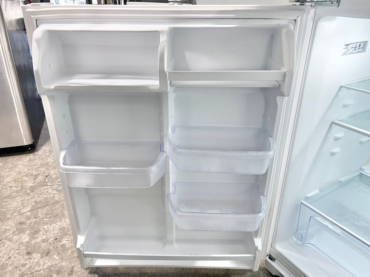 Whirlpool WRT311FZDW 33 Inch Top Freezer Refrigerator 20.5 Cu. Ft. Capacity, Frameless Glass Shelves, Flexi-Slideâ„¢ Bin, ADA ,White , 373867