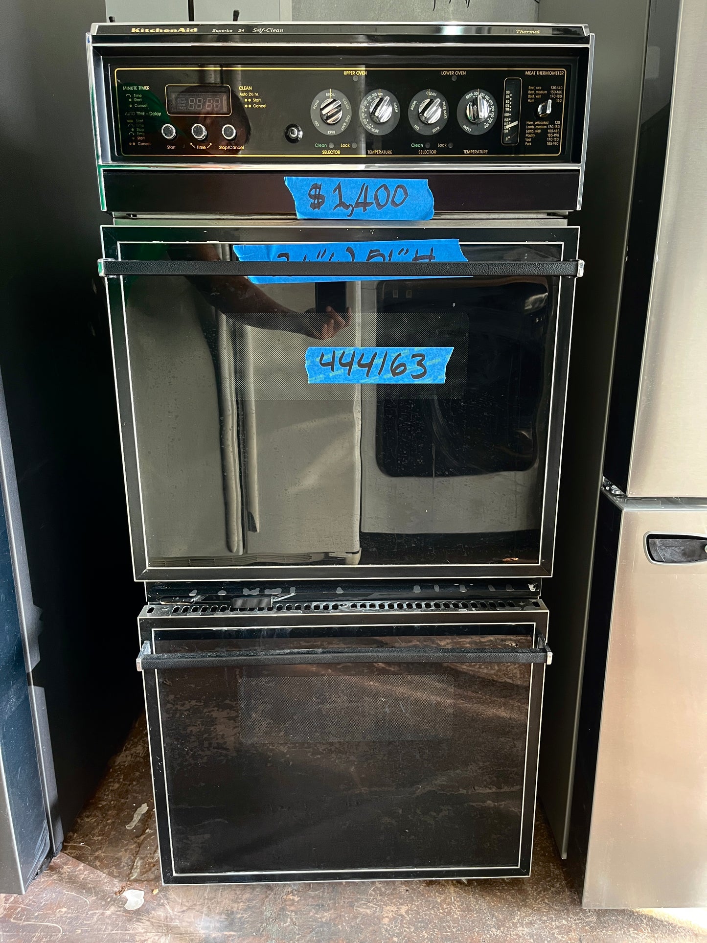 Kitchenaid 24 inch Double Wall Oven In Black, KEBS246WBL, 444163