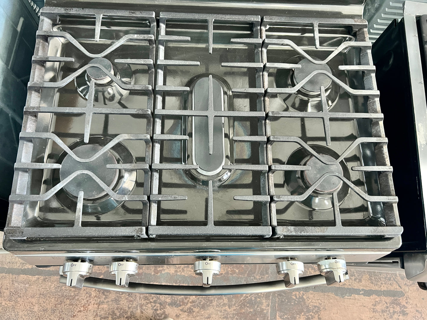 GE 5 Burner Gas Range Stainless Steel , Sealed Burners , Oven , Broil , Bake , 444508