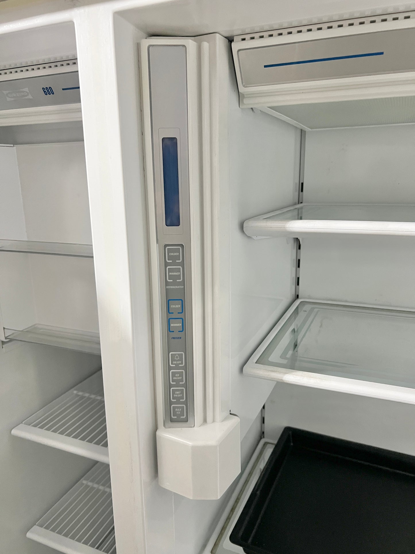 42 Inch Subzero 680S Side By Side Built In Refrigerator with Water Ice Dispenser , Counter Depth , Stainless Steel , 444355