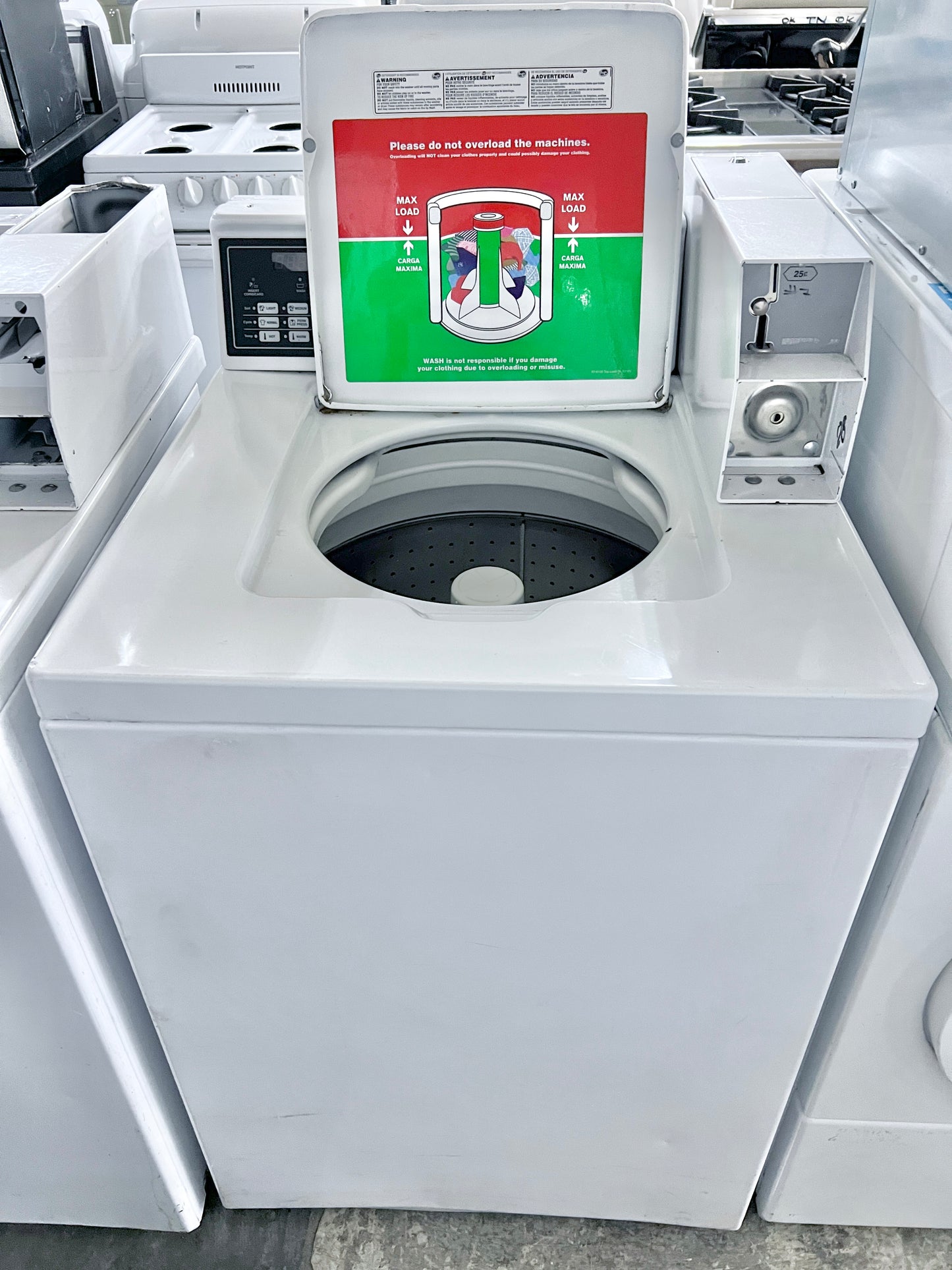 27 Inch Speed Queen SWNNX2HP115TW Coin Operated Top Load Washer , Commercial Grade, Stainless Steel Tub , 444406