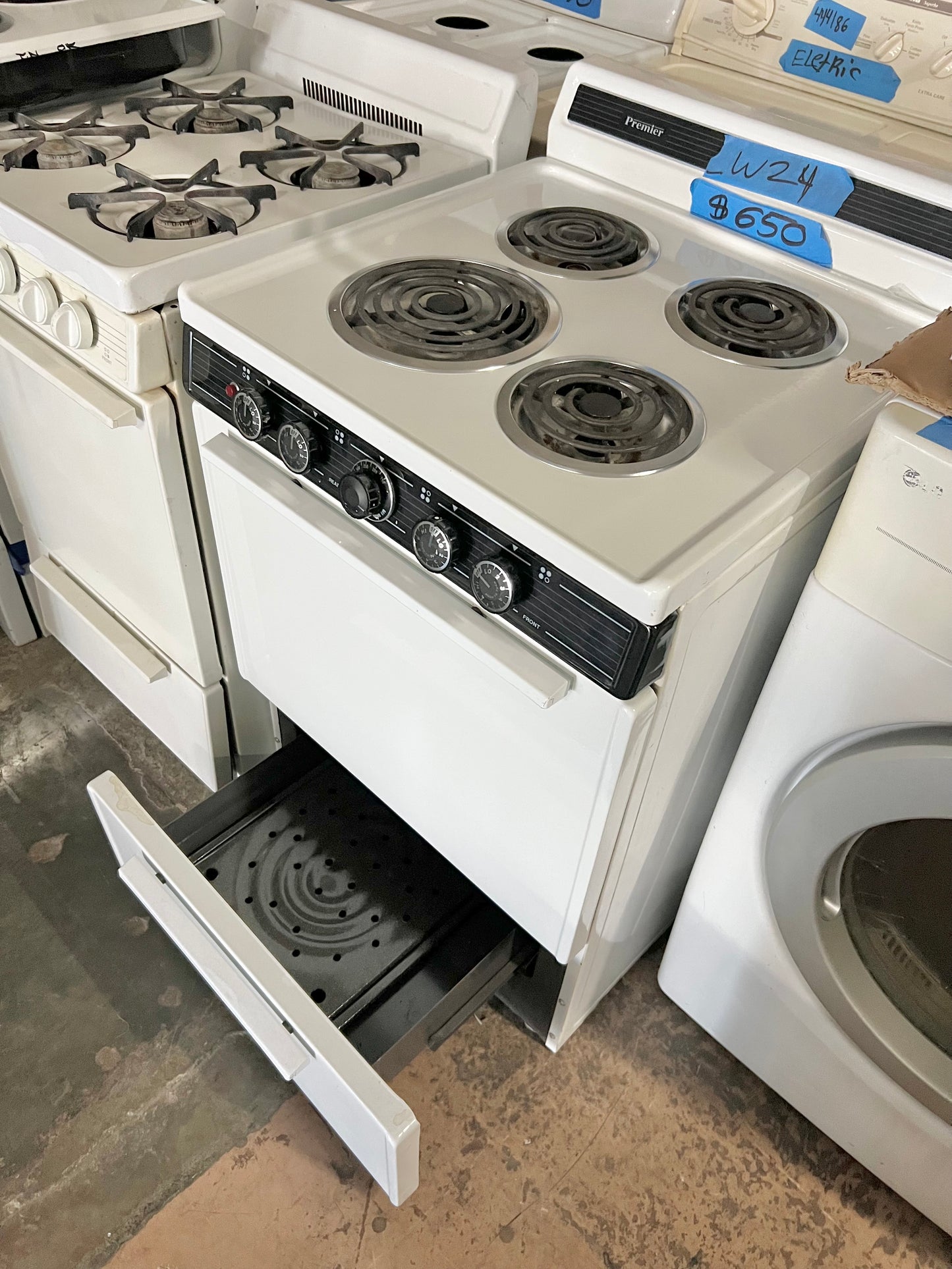24 INCH Premier Electric Range 4 Burner Coil Elements , White , 444241