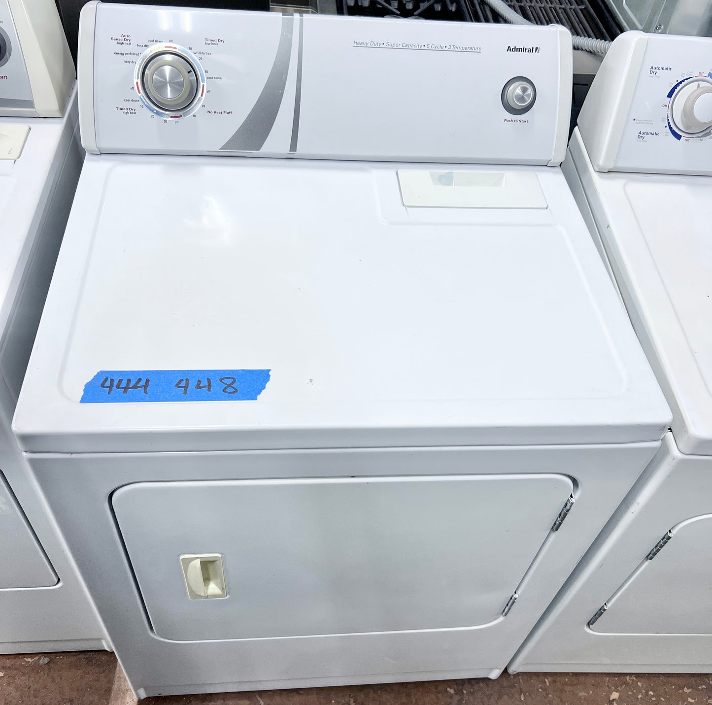 29 Inch Admiral Front Load Electric Dryer Machine , AED4475TQ0, White , 444448