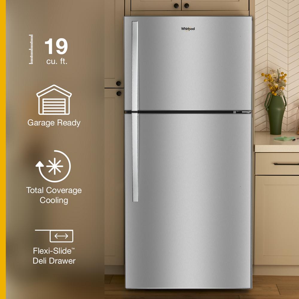 Whirlpool WRTX7419SZ Refrigerator , Top Freezer 19 CU Ft , Energy Star , Fingerprint Resistant Stainless Steel 30 Inch , 111013
