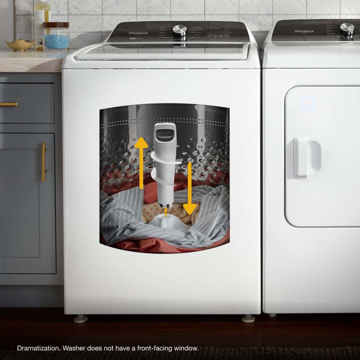 Whirlpool WTW5057LW Top Load Washer Machine , HE Agitator , Removable Agitator , White , 28 Inch , New , 999020