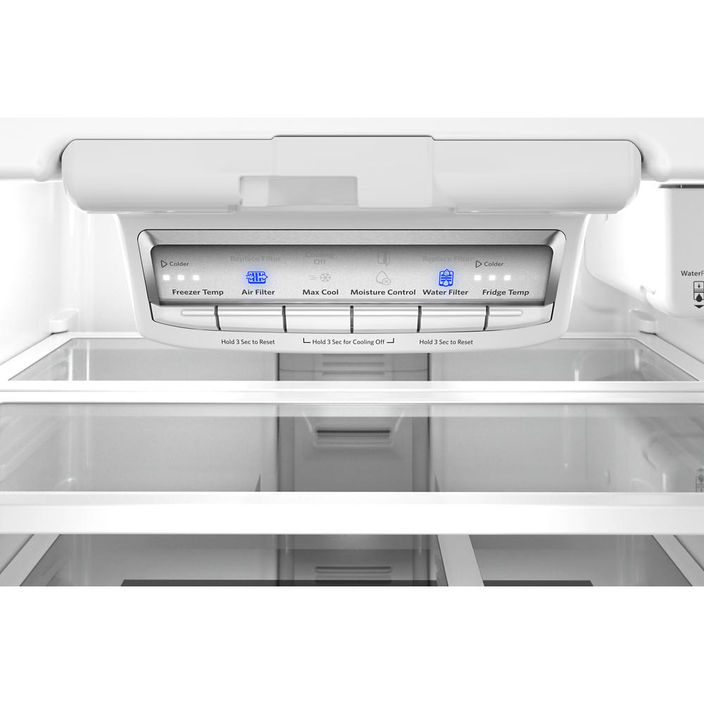 Kitchenaid KRFF330SPS Standard Depth French Door Refrigerator , Internal Water and Ice , 20 Cu Ft , 30 Inch Width , Print Shield Stainless Steel , 333010
