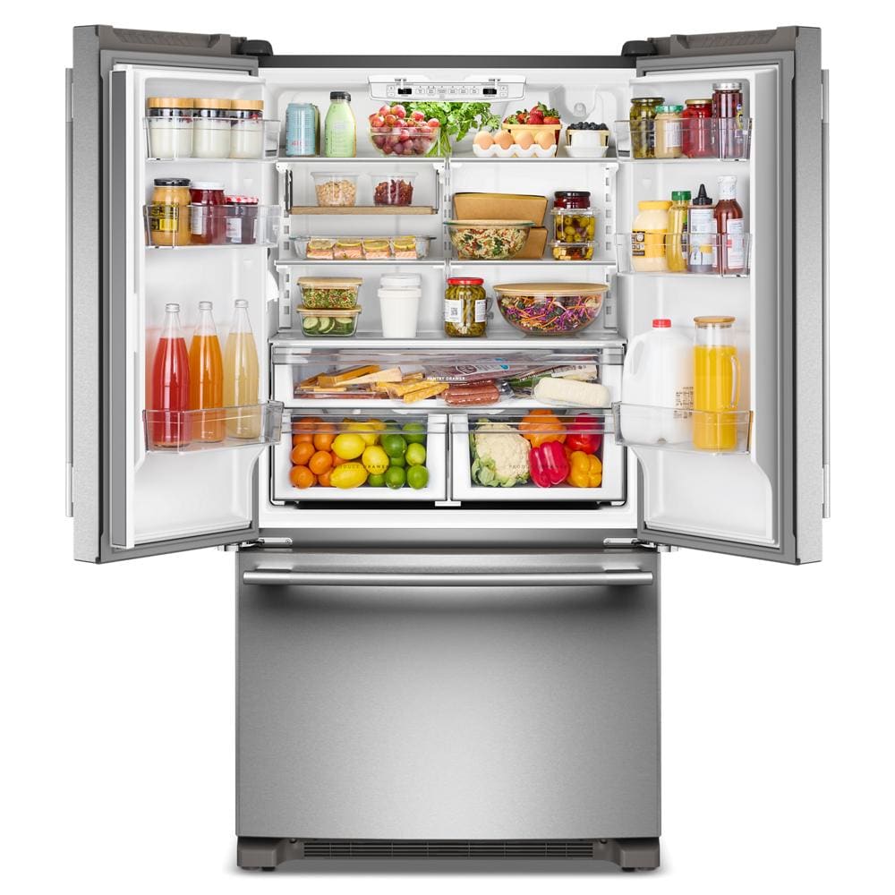 Kitchenaid KRFC136SPS Counter Depth Refrigerator French Door Style , Internal ice and Water Dispenser , 20 Cu Ft , Print Shield Stainless Steel , 36 Inch , 333009