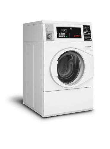 Speed Queen Commercial Coin Operated Washer Machine , Front Load , Coin Drop , SFNNCASP118TW01 , FV6030WN , 000106