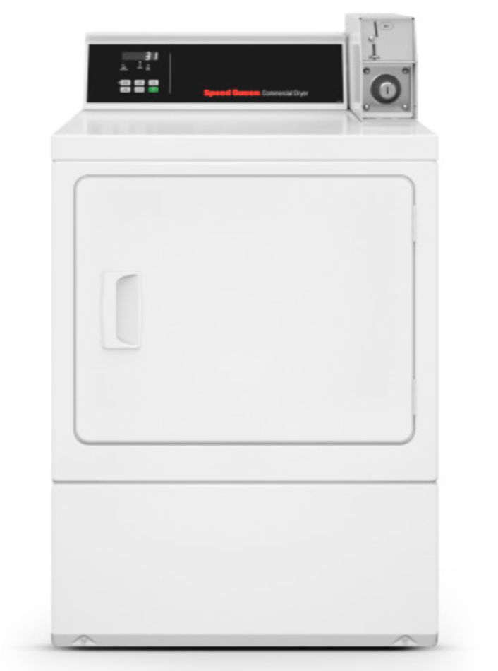 Speed Queen DV6000WG , SDGSXRGS113TW01 Gas Dryer 120V Commercial Coin Operated Front Load Machine , Coin Drop , White , 000102