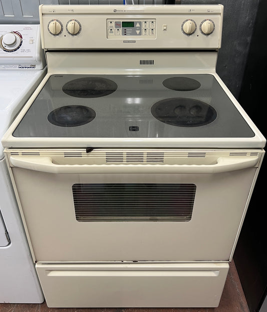 30" Maytag Off-White Glass Top Electric Stove Range 888129