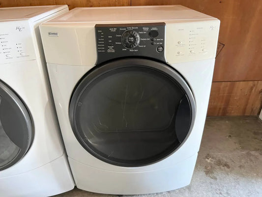 27 Inch Kenmore Elite Front Load Gas Dryer , White , 110.92822102 , 110V , 131302