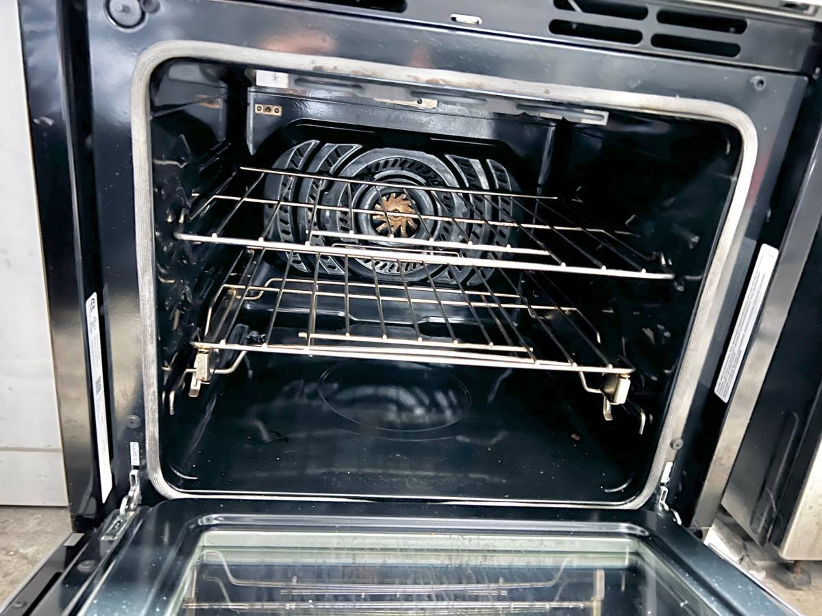 27 Inch Frigidaire  GCWM2767AF Combination Electric Wall Oven , AIR FRY , 5.5 Cu. Ft. Convection Oven, Steam Self Clean,  Steam Bake, Microwave,  Sabbath Mode, Star-K Stainless Steel   444400