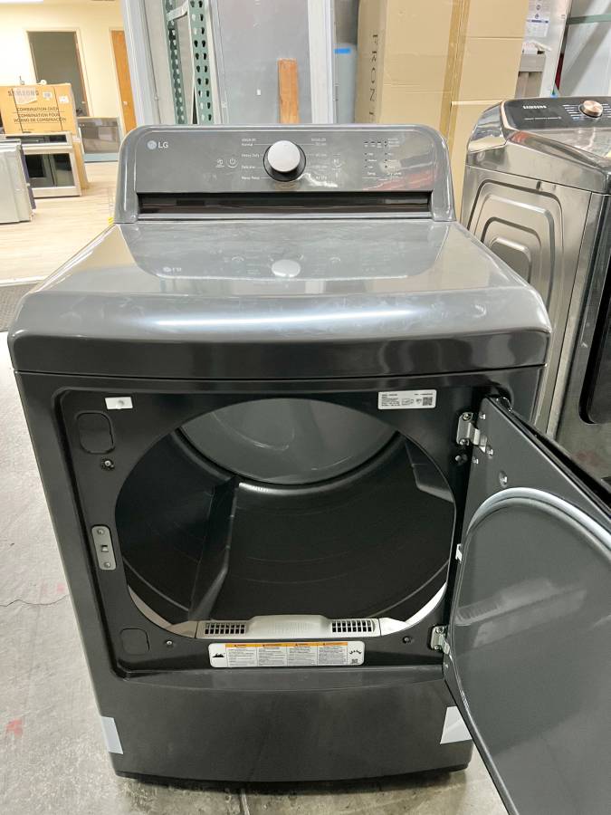 27 INCH LG DLG6101M Ultra Large Gas Dryer with 7.3 cu ft Capacity, Rear Control Sensor Dry, Intelligent Electronic Knobs, Lo Decibel Energy Star * New Open Box * 131307