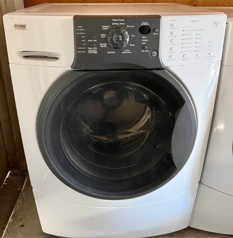 27 Inch Kenmore Elite Front Load Washer 110.42922201 , White , Electric 110v , 131301