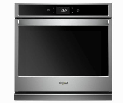 惠而浦 WOS51EC0HS 30 吋 5.0 銅。英尺。智慧單烤箱觸控屏，冷凍烘烤，溫度感應器，多步驟烹飪，快速預熱，保溫設置，控制鎖定模式，Star K 安息日模式，不銹鋼，全新開盒 369148