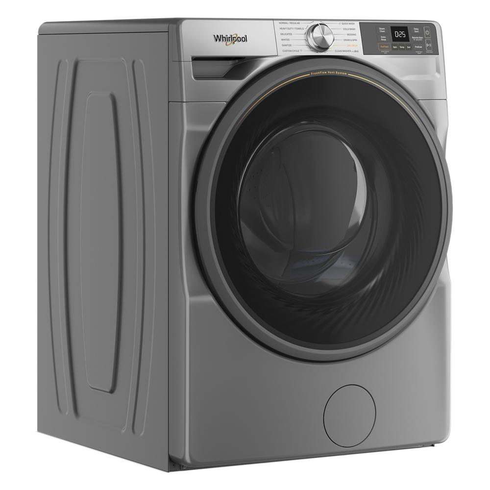 Whirlpool WFW5720RR Smart 4.5 Cu Ft Washer Front Load Radiant Silver Energy Star 27 inch New 999007