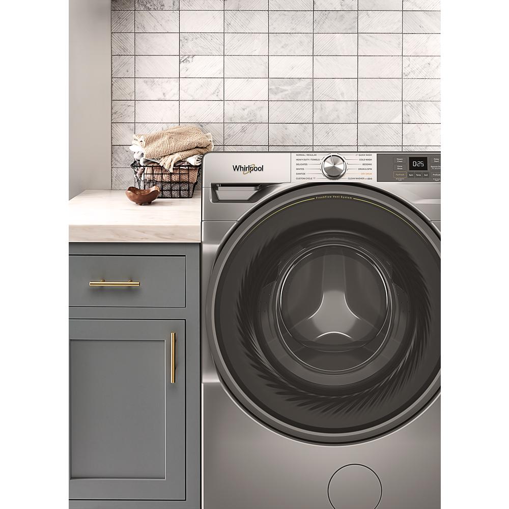 Whirlpool WFW5720RR Smart 4.5 Cu Ft Washer Front Load Radiant Silver Energy Star 27 inch New 999007