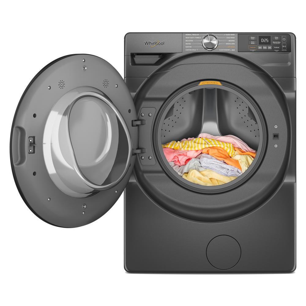 Whirlpool MFW5720RU 4.5 Cu Ft Smart Washer Front Load Volcano Black Energy Star 27 Inch New 999008