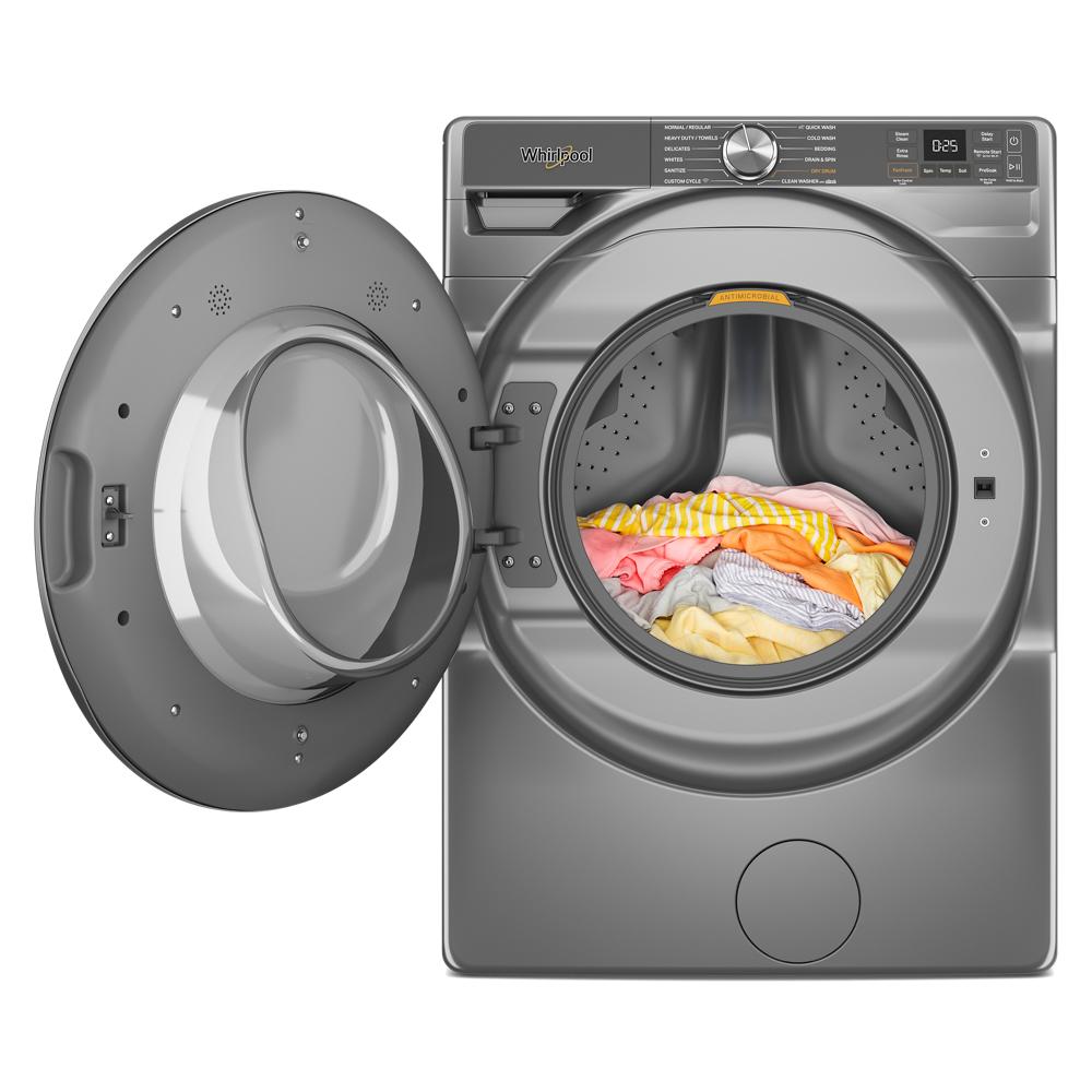 Whirlpool WFW6720RR Smart 5.0 Cu Ft Steam Washer Front Load Radiant Silver Energy Star , 27 Inch , New 999005