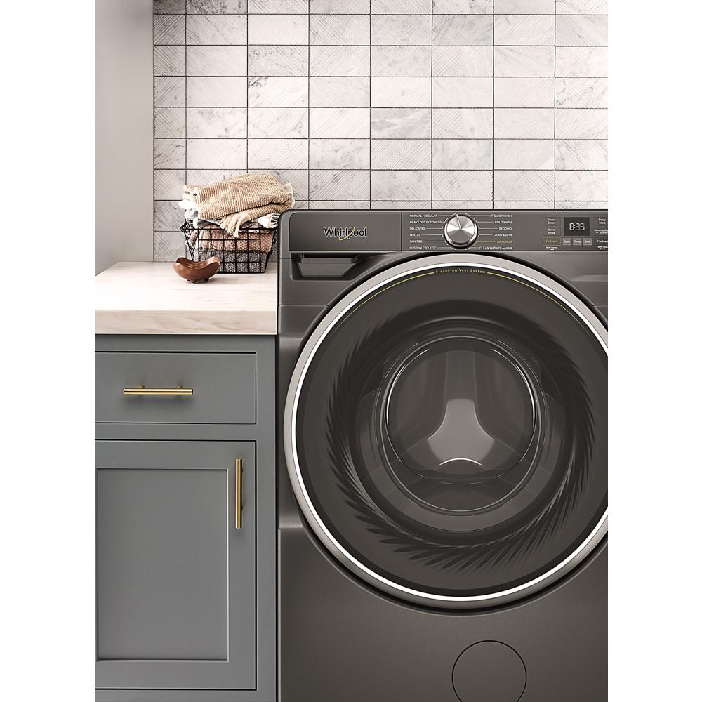 Whirlpool WFW6720RU 5.0 Cu Ft  Smart Steam Washer Volcano Black , 27 Inch Energy Star , New 999004