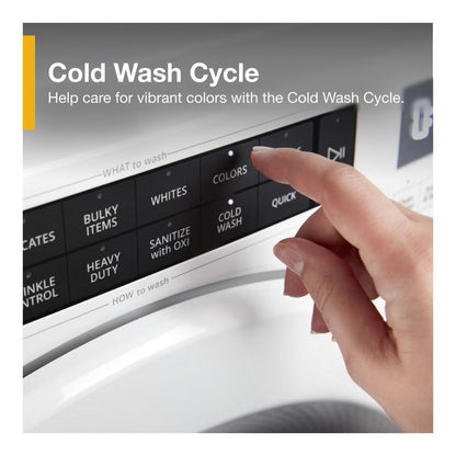 Whirlpool WFW560CHW 4.3 Cu Ft Smart Washer Closet Depth Front Load White 27 Inch Energy Star , 999010