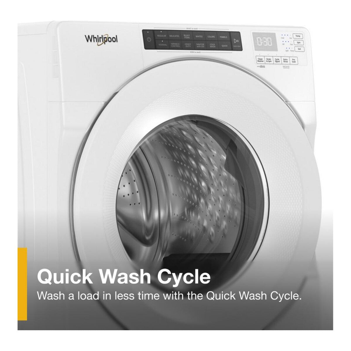 Whirlpool WFW560CHW 4.3 Cu Ft Smart Washer Closet Depth Front Load White 27 Inch Energy Star , 999010