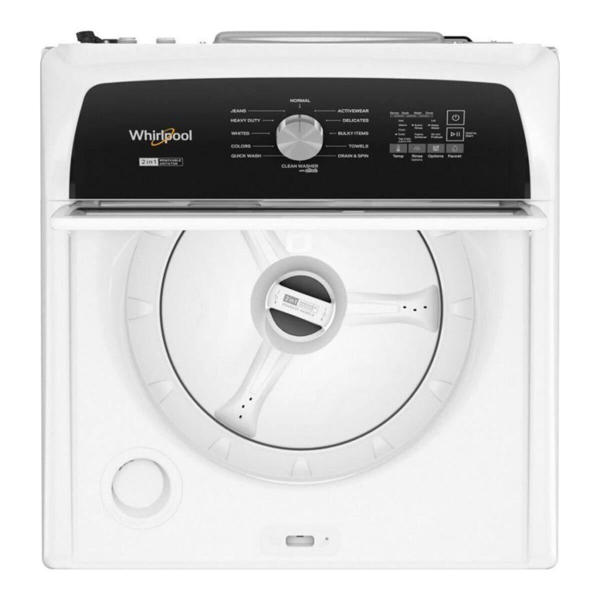 Whirlpool WTW5057LW  Top Load Washer Machine , HE Agitator , Removable Agitator , White , 28 Inch , New , 999020