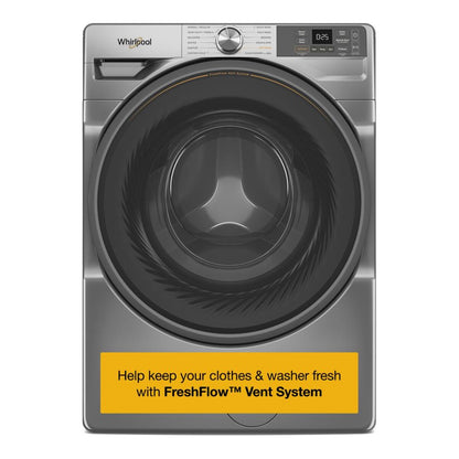 Whirlpool WFW5720RR Smart 4.5 Cu Ft Washer Front Load Radiant Silver Energy Star 27 inch New 999007