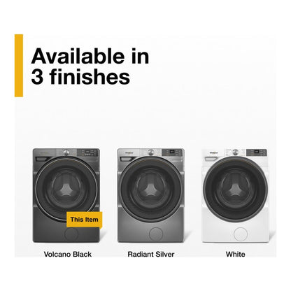 Whirlpool MFW5720RU 4.5 Cu Ft Smart Washer Front Load Volcano Black Energy Star 27 Inch New 999008