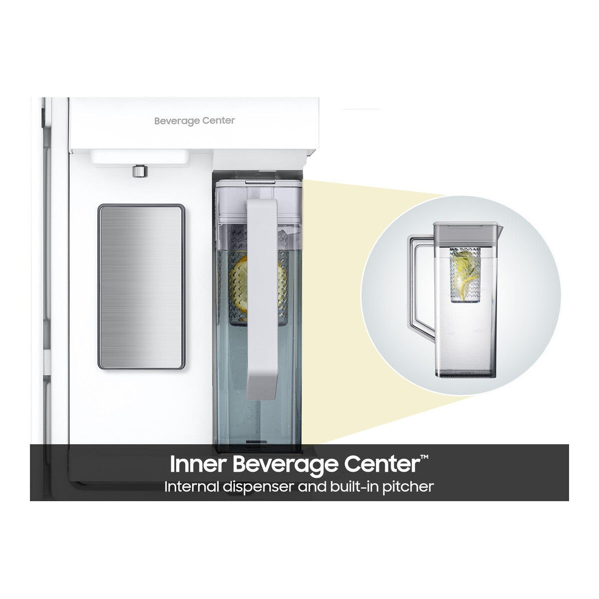 Samsung RF90F23EECR Family Hub Refrigerator 4 Door French Style Stainless Steel 23 Cu Ft Counter Depth AI Vision Beverage Center Charcoal Glass , 111019