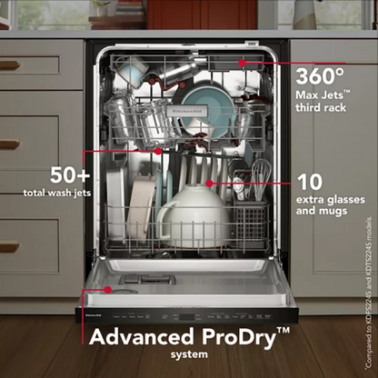 Kitchenaid KDTS624SJP , Built In Dishwasher , Juniper 44 dBA , 3rd Rack , 24 Inch , 222011
