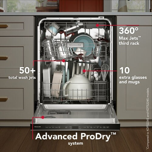 Kitchenaid KDTS724SJP Built In Dishwasher Juniper . 3rd Rack , 44dBA , 24 Inch , 222005