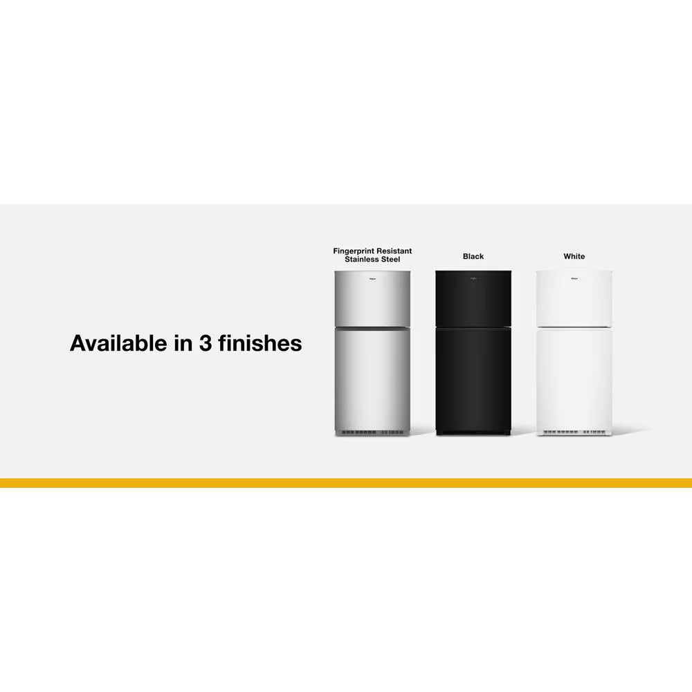 Whirlpool WRTX3021TZ 33 Inch Refrigerator Top Freezer , 21.3 Cu Ft , Fingerprint Resistant Stainless Steel , New , 111012