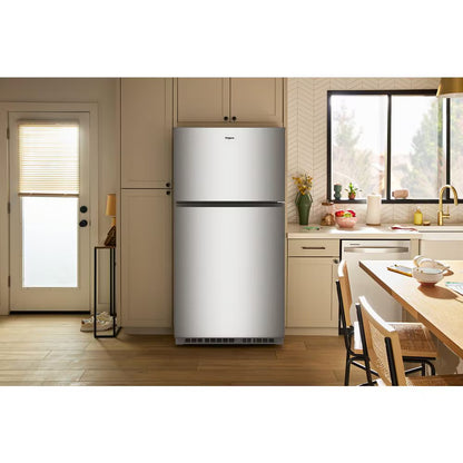 Whirlpool WRTX3021TZ 33 Inch Refrigerator Top Freezer , 21.3 Cu Ft , Fingerprint Resistant Stainless Steel , New , 111012