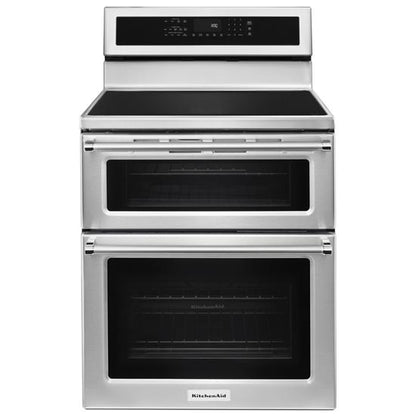 30 Inch Kitchenaid 4-Element,Induction Range KFID500ESS,Double Oven,Stainless Steel, Stove,6.7 Cu. Ft. Self-Cleaning Freestanding, 888624