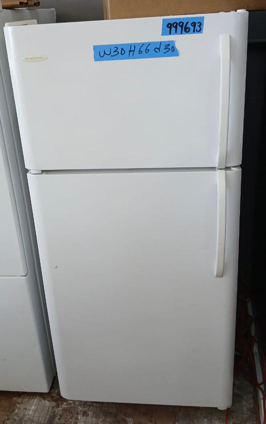 30 Inch Frigidaire Top Freezer Refrigerator in White 999693
