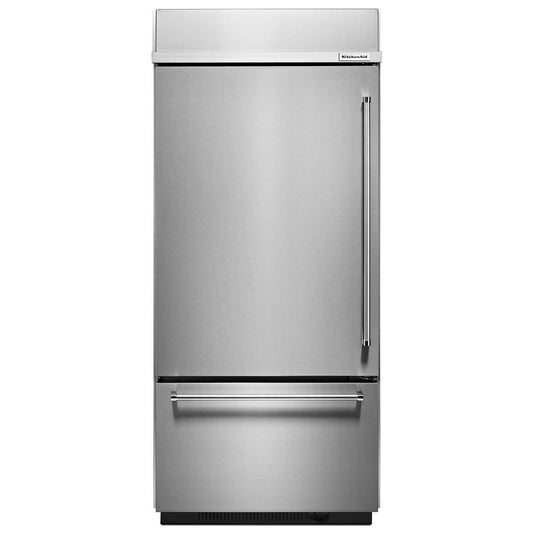KBBL306ESS Kitchenaid Bottom Mount Built In Refrigerator with Platinum Interior , Ice Maker , Stainless Steel , Bottom Freezer Pull Out Drawer , 36 Inch 013007