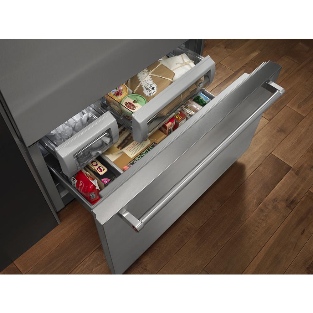 KBBL306ESS Kitchenaid Bottom Mount Built In Refrigerator with Platinum Interior , Ice Maker , Stainless Steel , Bottom Freezer Pull Out Drawer , 36 Inch 013007